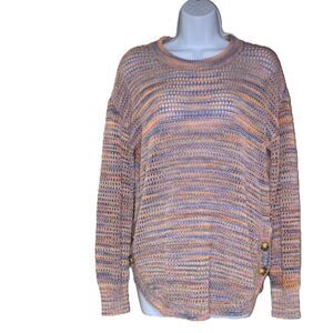 JohnPaulRichard Chunky Knit Sweater Womens Size Small Pastel Multicolored Top